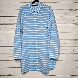 Tommy Bahama Catalina Cotton Stripe Boyfriend Beach Shirt